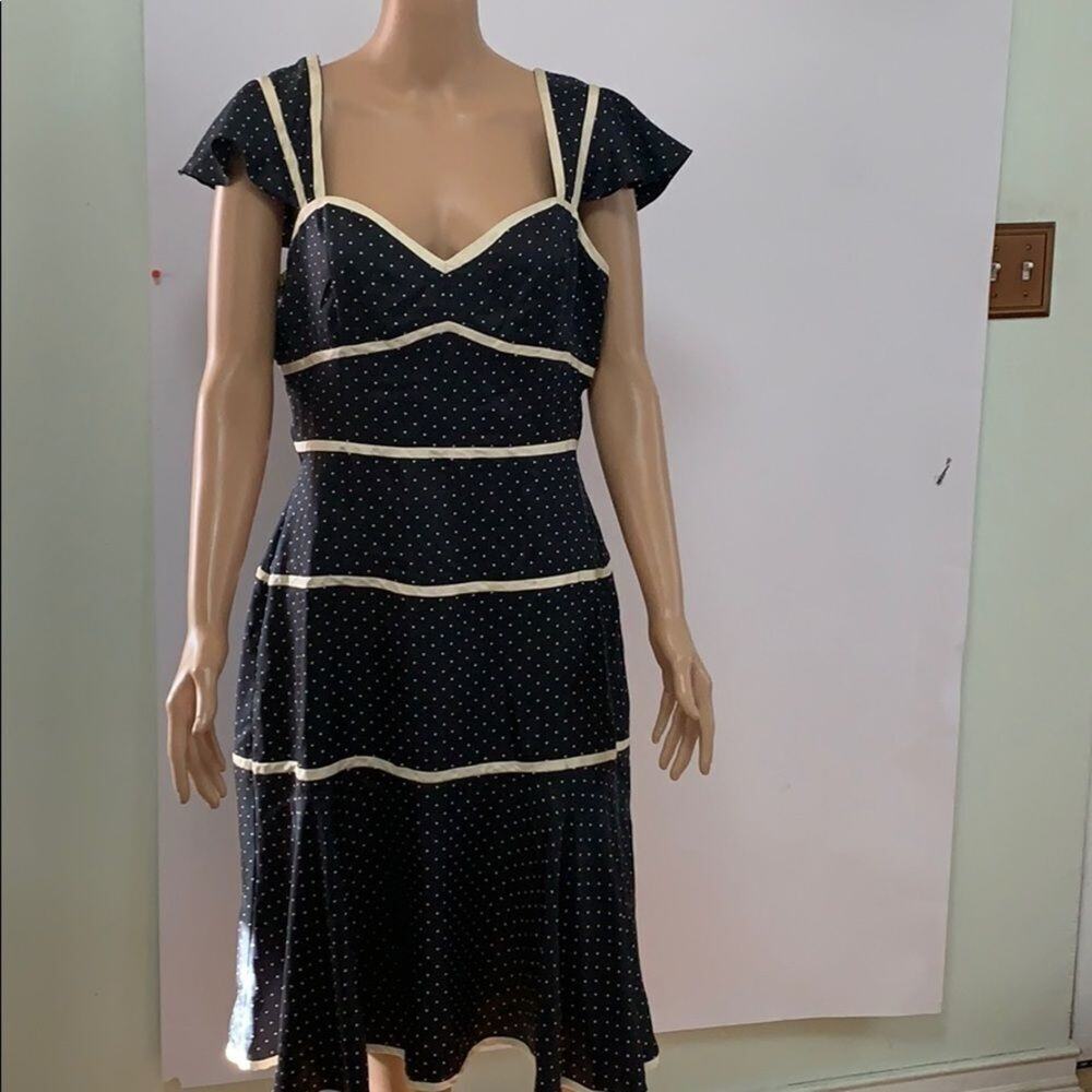 PHILLIPS DICAPRIO POLKA DOT FIT & FLARE‎ DR…